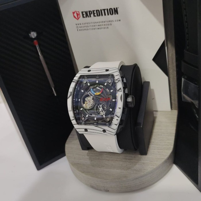 Jam Tangan Expedition Pria Automatic Exp 6782 Original Limited Edition - Putih Vs
