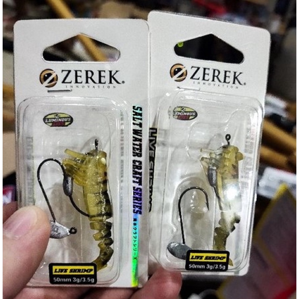 Umpan pancing lure udang zerek live shrimp 50mm 3.5gram with hook