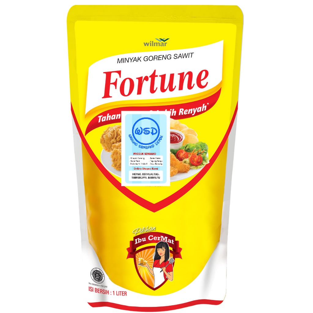 

Minyak Goreng Fortune Kemasan Refill 1 Liter