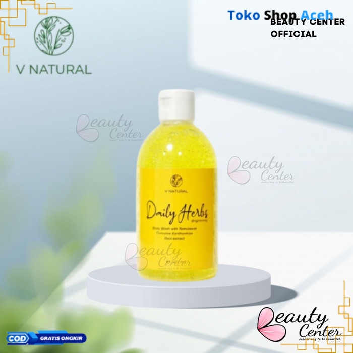 [PROMO] body wash daily helbs brigtening / V NATURAL BRIGHTENING BODY WASH