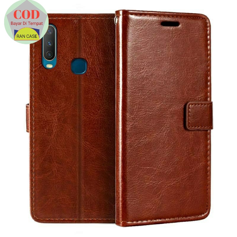 CASE VIVO Y17 Y12 Y12i Y11 Y15 (1901) (1904) (1906) (2007) (1902) LEATHER CASE SARUNG HP DOMPET KULI