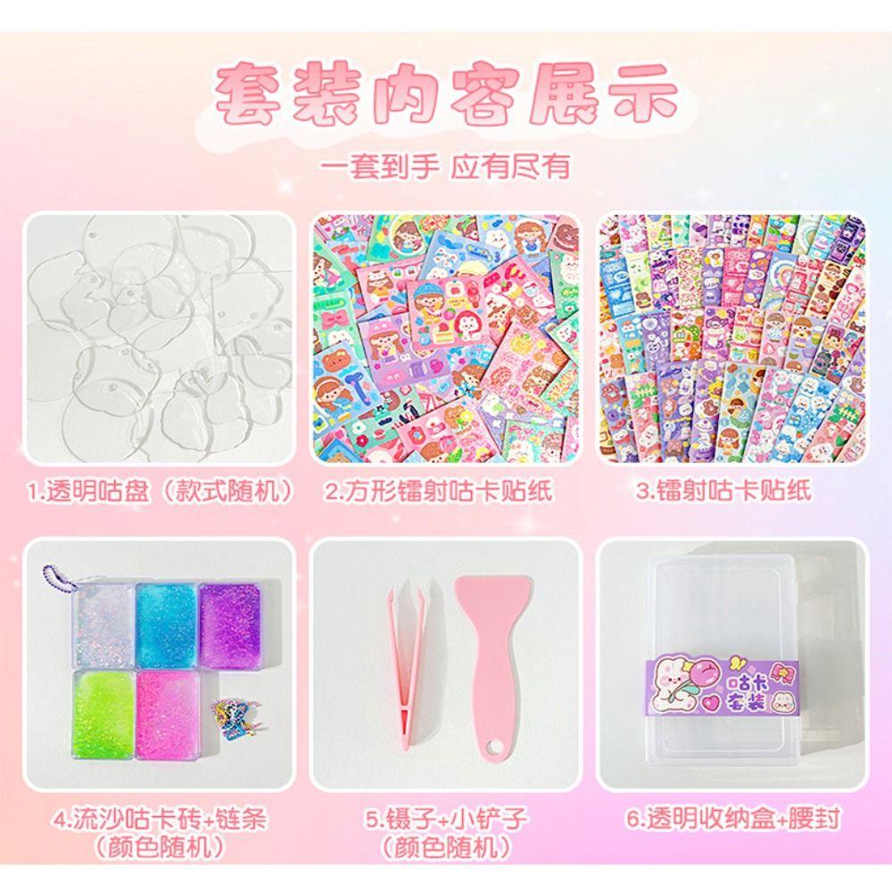 Needway   Guka Sticker Set Mainan Anak Perempuan Diy Toys Guka Tools Large Gift Box Lengkap Kotak Penyimpanan Diy Akun Manual Bahan Stiker Akun Manual