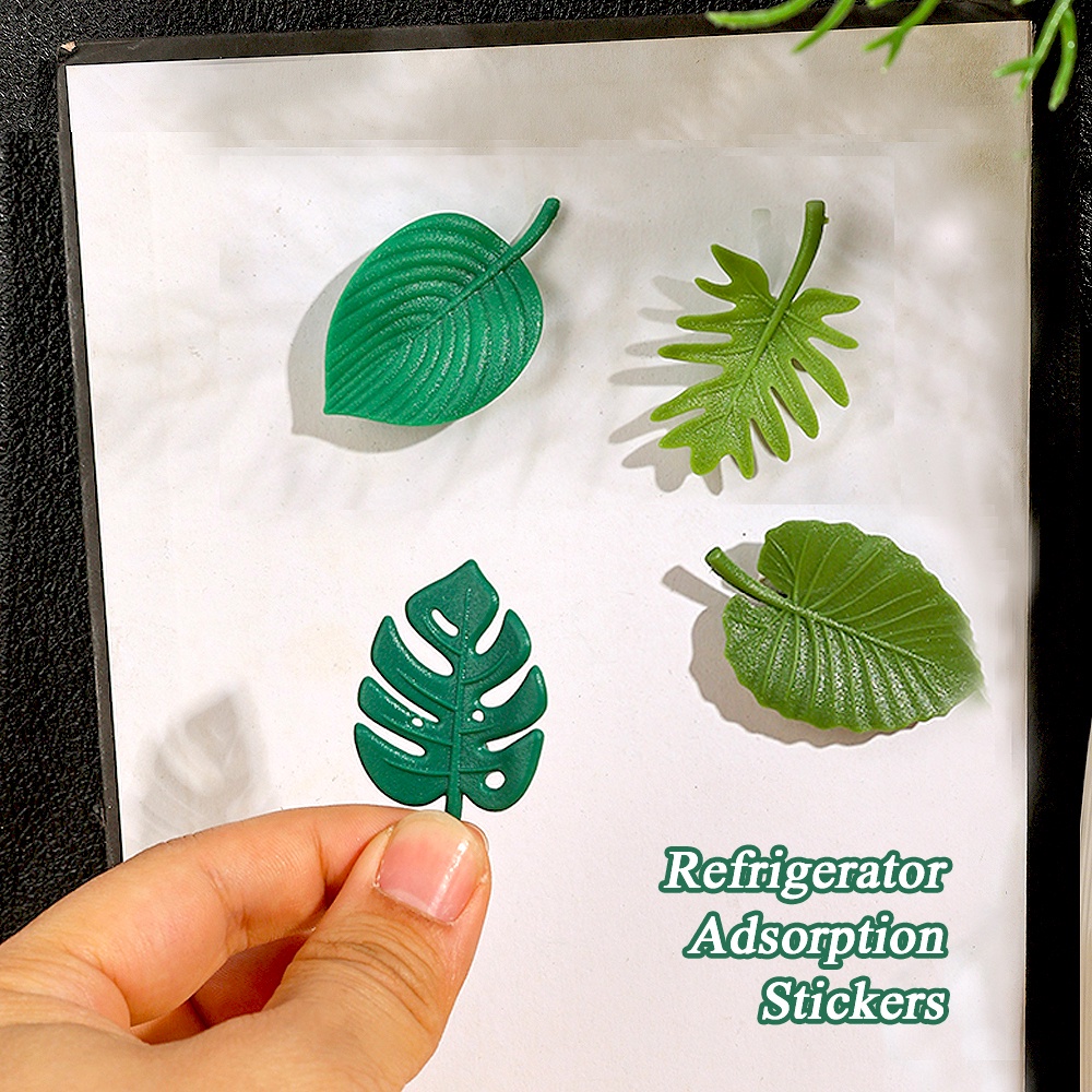 Magnet Kulkas Daun Kura Hijau Simple/Magnet Kulkas Papan Pesan Dapur/Stiker Serap Kreatif Dekorasi Rumah