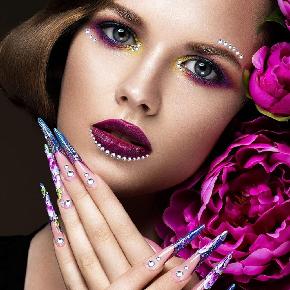 Fishstick Flat Back Rhinestone 3mm Warna Permen Bling Untuk Diy Nail Art Kaca Berlian Imitasi