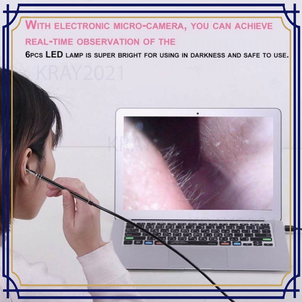 Kamera Endoskopi Pembersih Telinga HD Endoscope USB 2.0 MP - EU-0