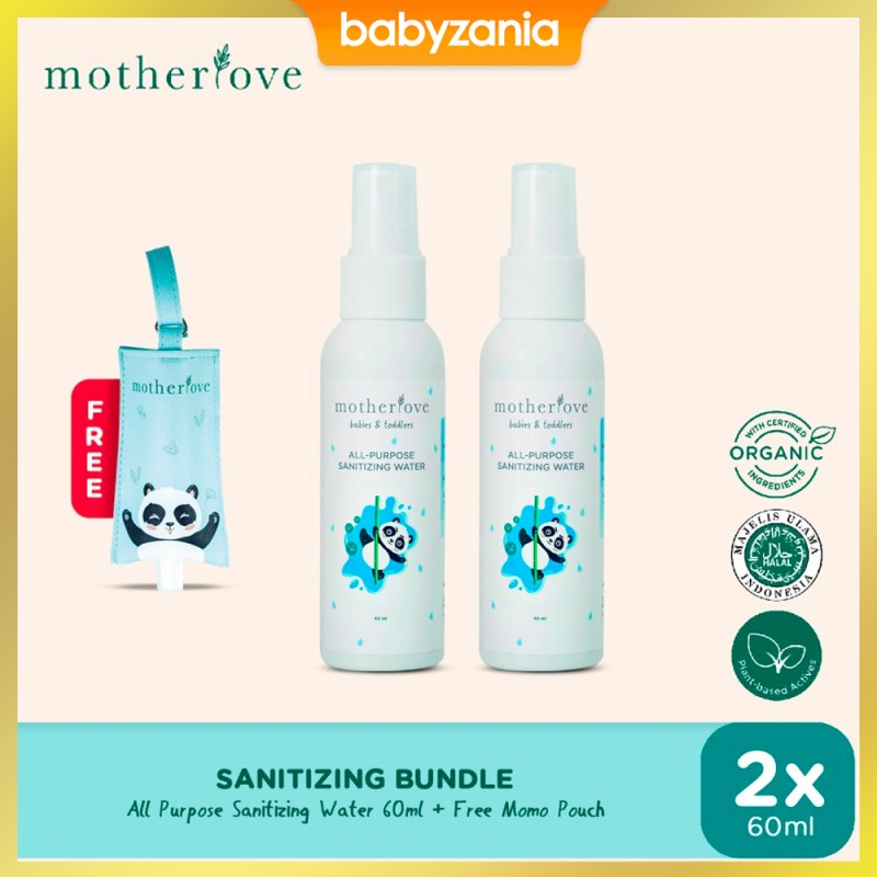 Motherlove All Purpose Sanitizing Water 60 ml - Beli 2 FREE Pouch