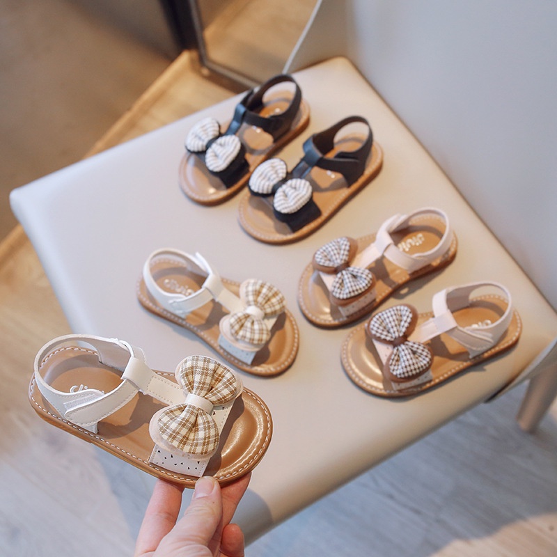 R230 NEW Sepatu sandal anak perempuan motif pita bulat kualitas premium