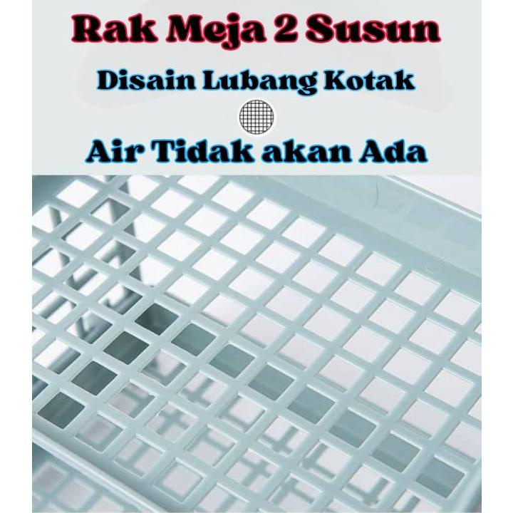 RAK MINI 2 TINGKAT RAK KAMAR MANDI TEMPAT SABUN RAK DAPUR KAMAR MANDI 2 SUSUN PLASTIK KUAT