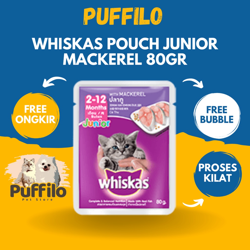 Makanan kucing Whiskas Kemasan Pouch 85gr