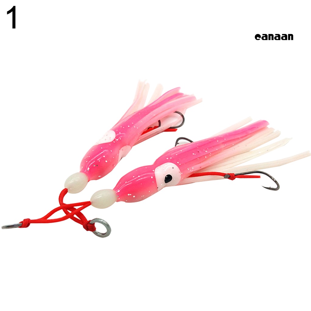 Cnn-2pcs 10cm Lure Sharp Hook Umpan Gurita Buatan Fishing Tackle Aksesoris