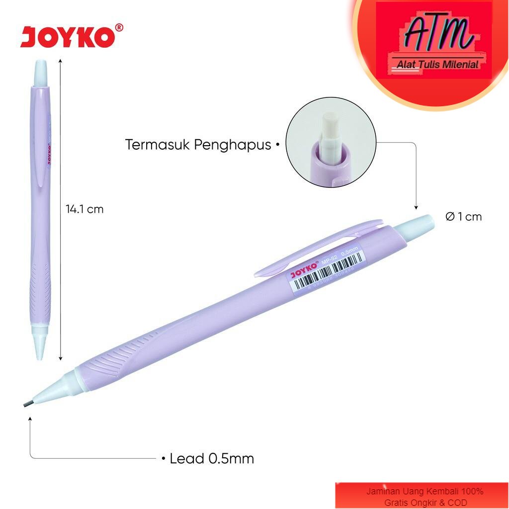 

Mechanical Pencil Pensil Mekanik Joyko Mp-52 0.5 Mm