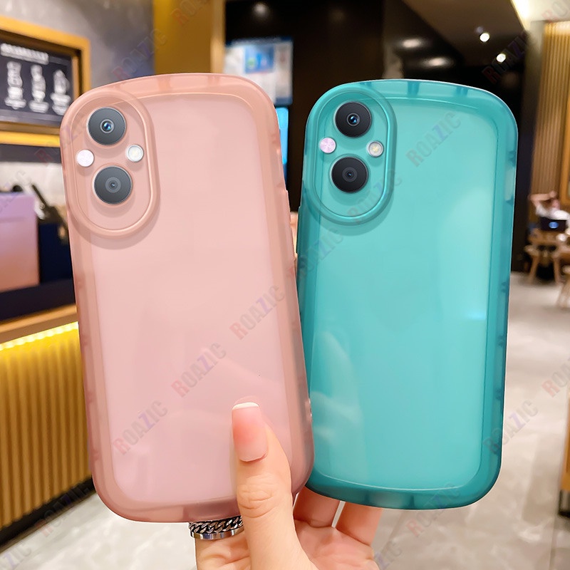 Gloden tree Transparan Simple Phone Case Untuk OPPO Reno 7Z 5G/Reno 8Z 5G Ins Silikon Lembut Shockproof Casing Full Cover Lensa Kamera Pelindung Cover Reno7 Z 5G/Reno8 Z 5G