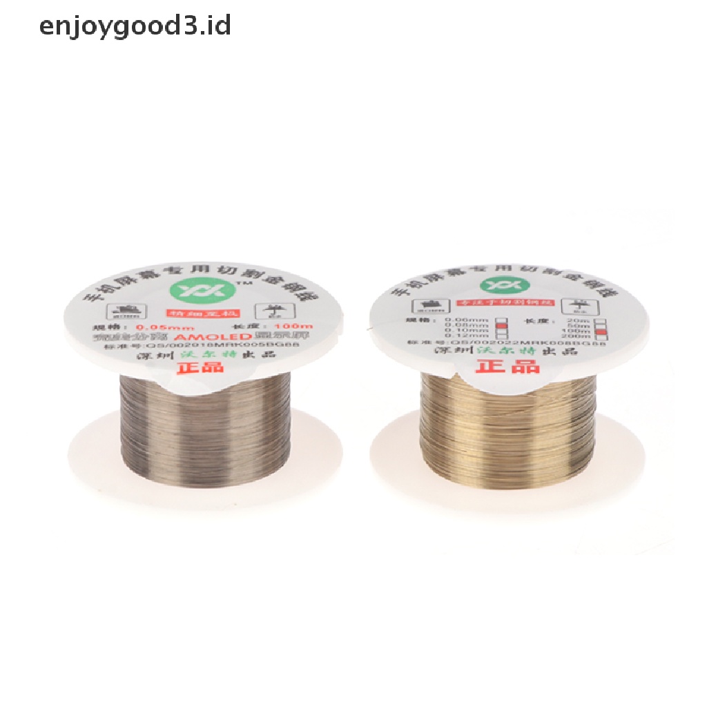 [Rready Stock] 100M 0.04 0.05 0.06 0.08 0.1MM Alloy Steel Molybdenum Cutg Line LCD Screen Separation Diamond Wire Phone Repair Tools (ID)