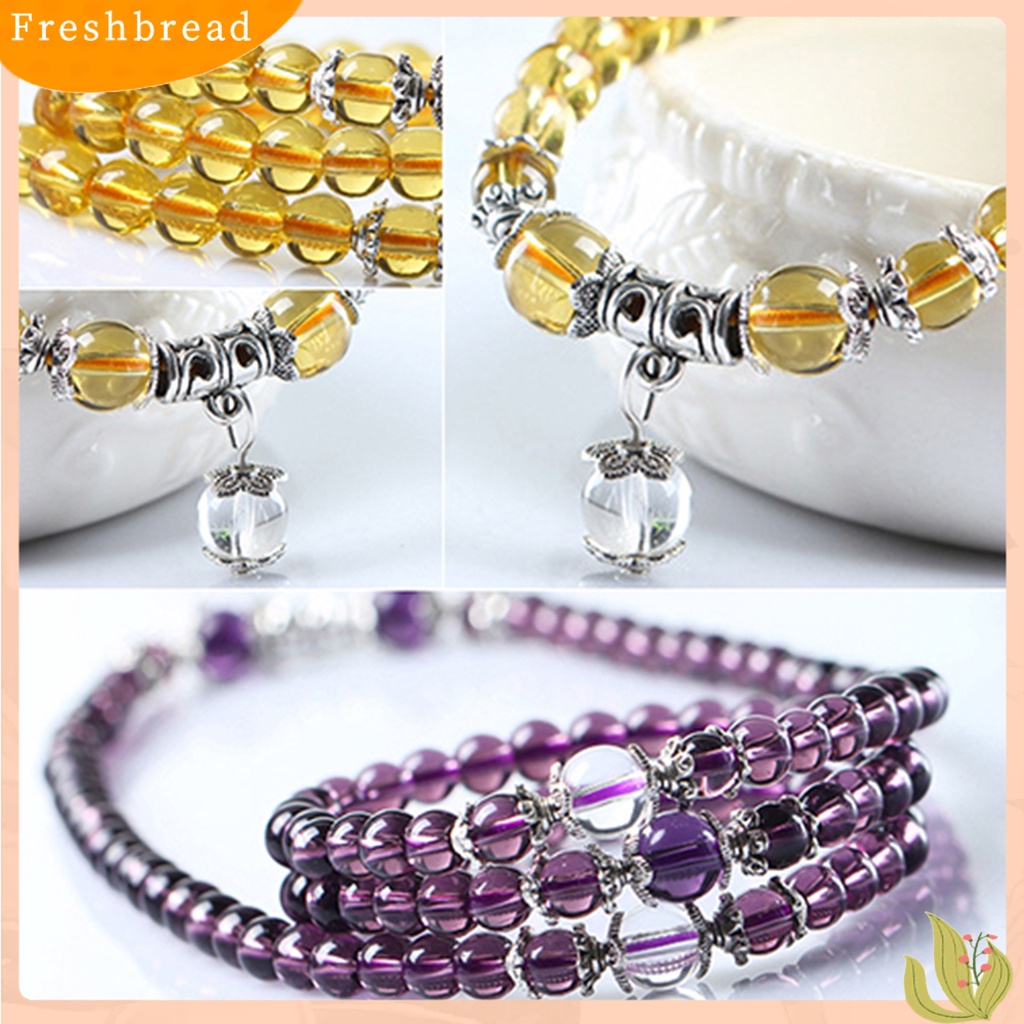 &lt; Freshbread &gt; Women Bracelet Stylish Clear Beads Gelang Rantai Wanita Kristal Imitasi Untuk Kehidupan Sehari-Hari