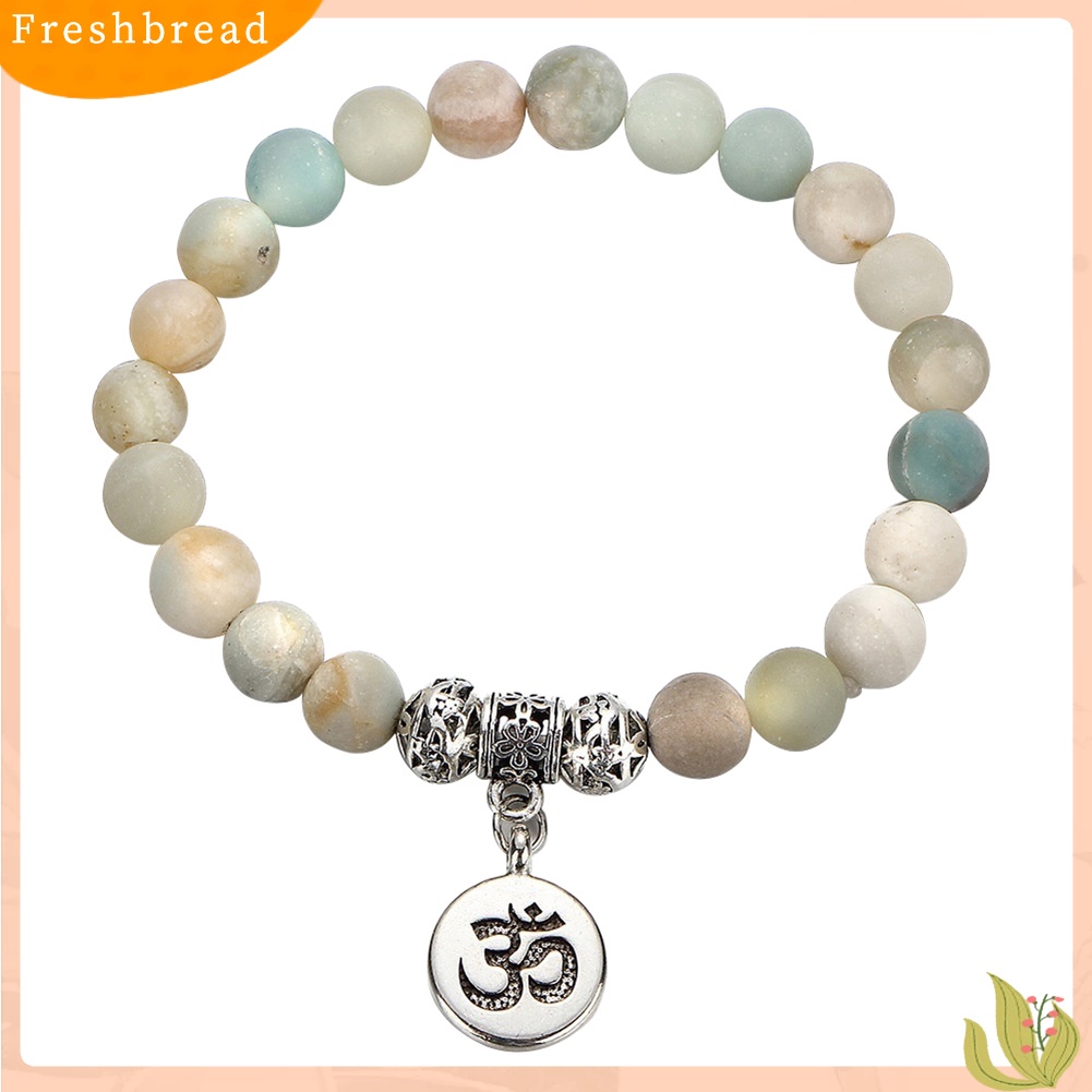 &lt; Freshbread &gt; Manik-Manik Buddha Batu Buatan Gelang Bangle Gelang Pria Wanita Yoga Perhiasan