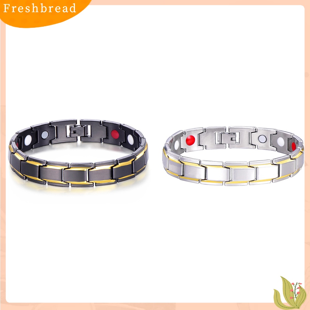 &lt; Freshbread &gt; Fashion Pria Dual Color Care Rantai Gelang Bangle Pesta Perhiasan Hadiah