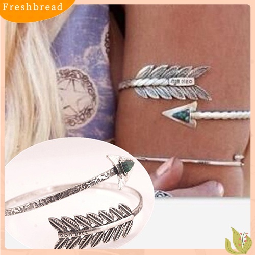 &lt; Freshbread &gt; Wanita Swirl Spiral Tribal Arrow Upper Arm Cuff Bangle Gelang Armlet Jewelry