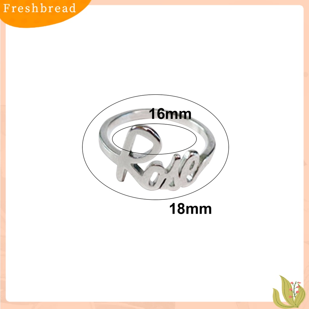 &lt; Freshbread &gt; Cincin Hitam-Pink Huruf Member Desain Idola Peripherals Alloy Cincin Jari Hias Untuk Unisex