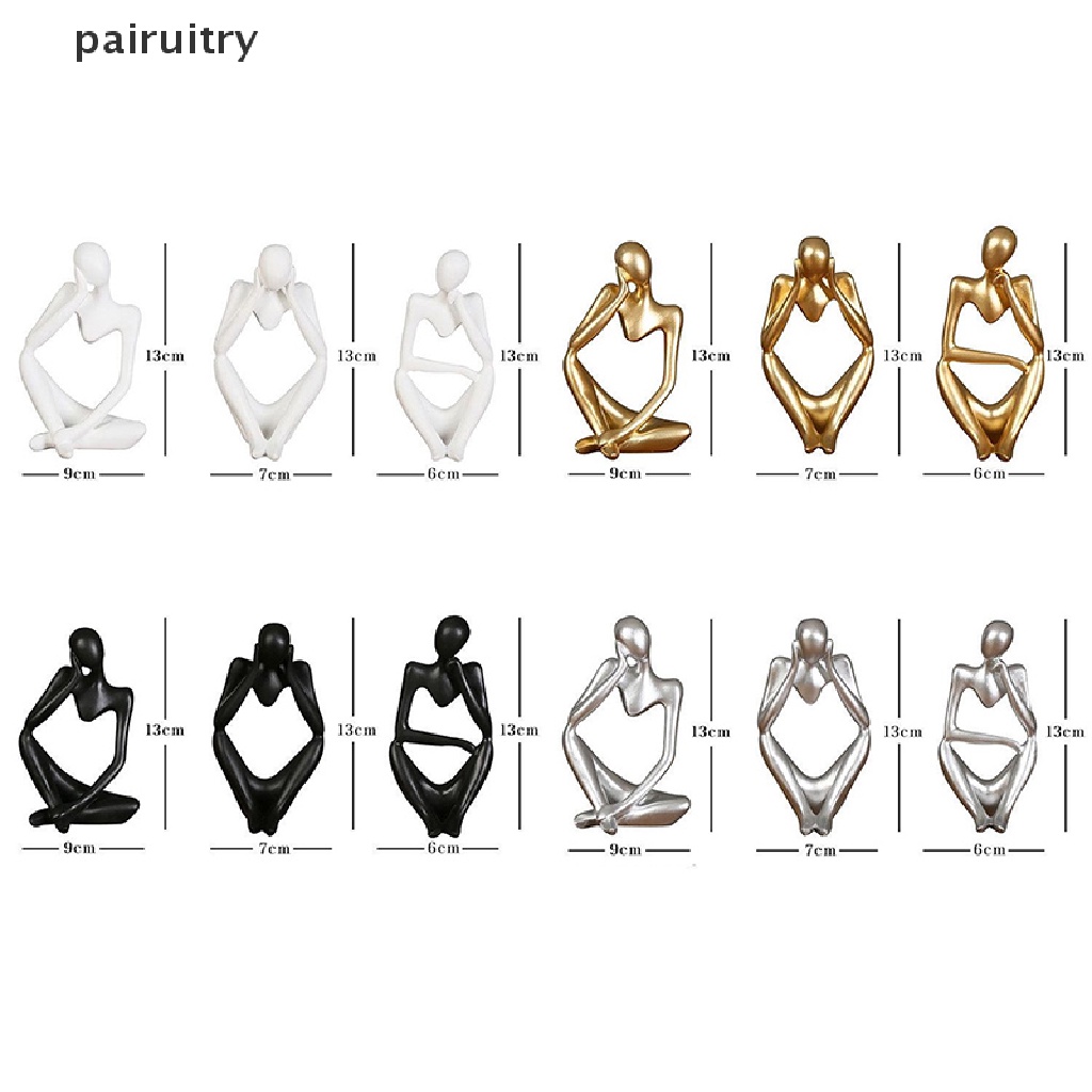 Prt Nordic Abstrak Pemikir Patung Resin Dekorasi Rumah Kerajinan Patung Hadiah PRT