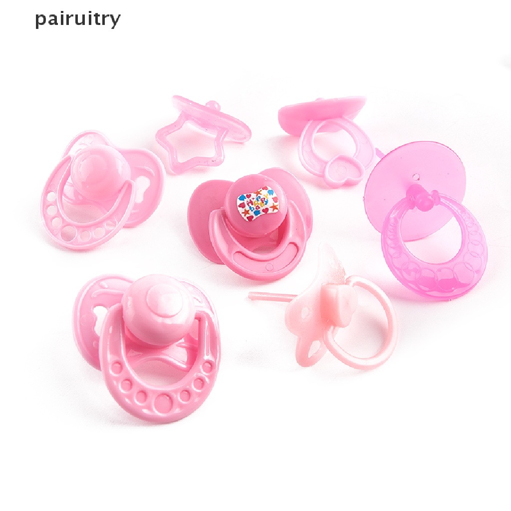 Prt 2Pcs Lovely Doll Dot Boneka Bermain Rumah Supply Dollhouse Dummy Nipple Mainan Anak PRT