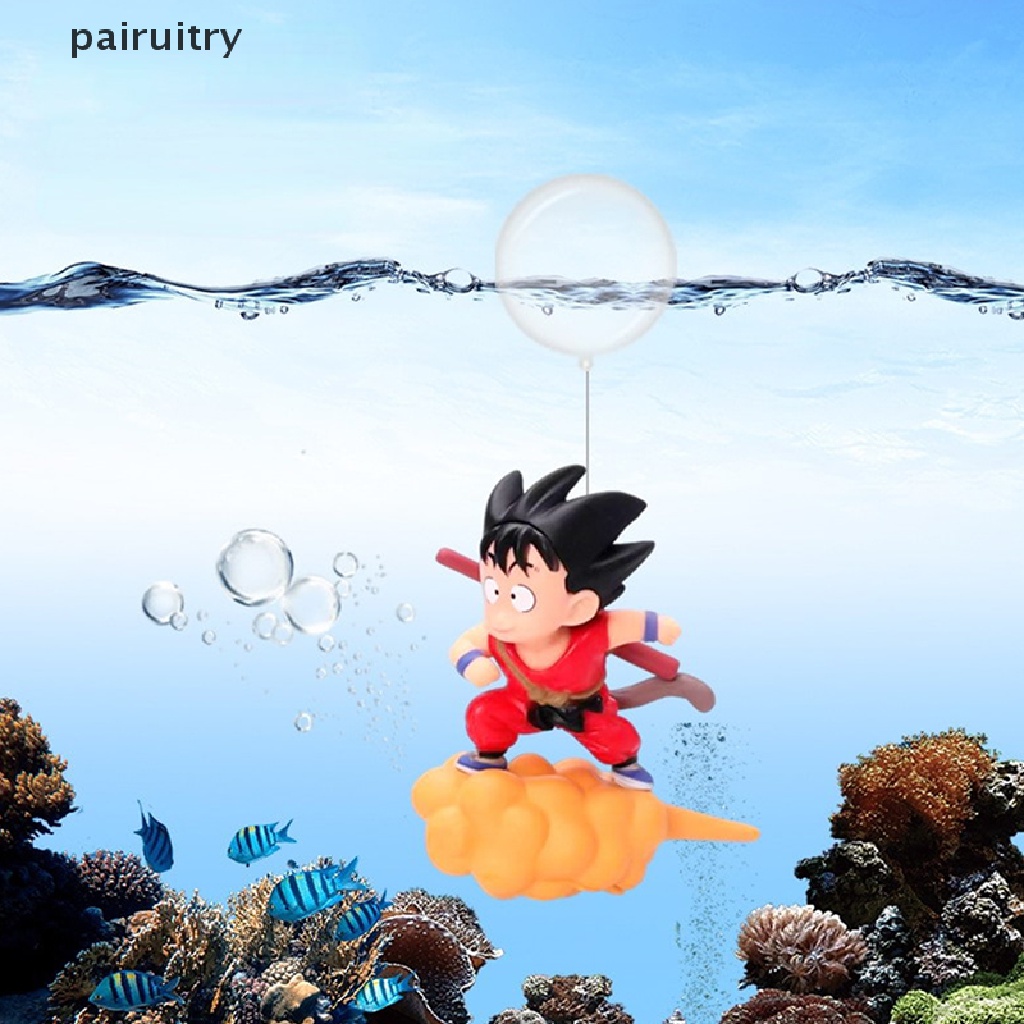 Prt Aksesoris Dekor Aquarium Son-Goku Duduk Di Awan Action Float Figurines PRT