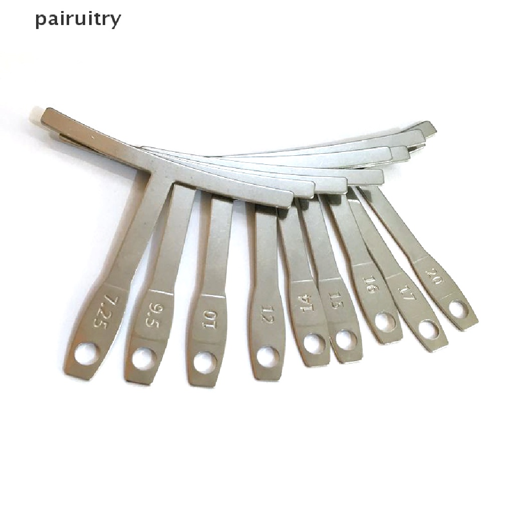 Prt 9pcs Understring Radius Measure Bass String Pengukur Gitar Reparasi Ukur Bentuk T PRT