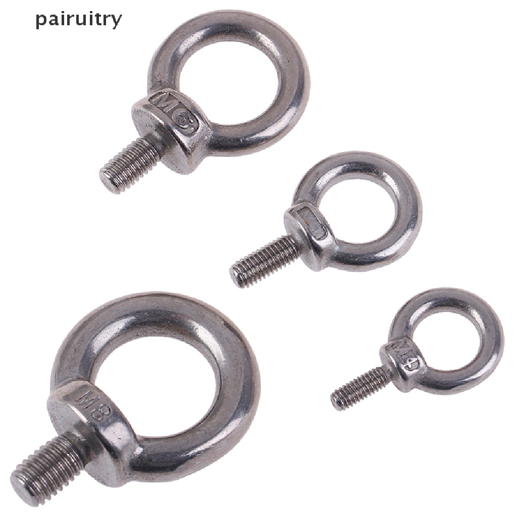 Prt 1pc304lubang Ring Loop Sekrup Mata Lifg Laut Bahan Stainless Steel Untuk Eyebolt PRT