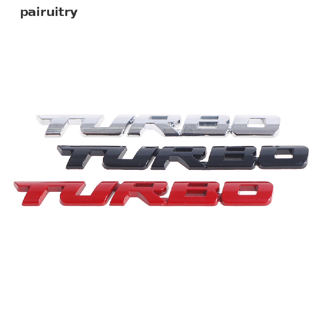 Prt 3D Metal Letter Turbo Mobil Motor Emblem Badge Stiker Hiasan Samping PRT