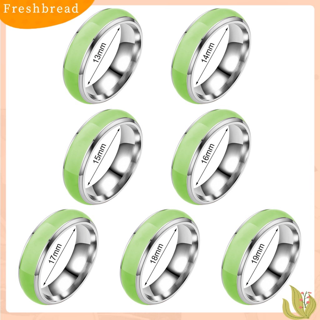 &lt; Freshbread &gt; Mode Sederhana Unisex Bercahaya Warna Solid Cincin Bersinar Perhiasan Aksesori