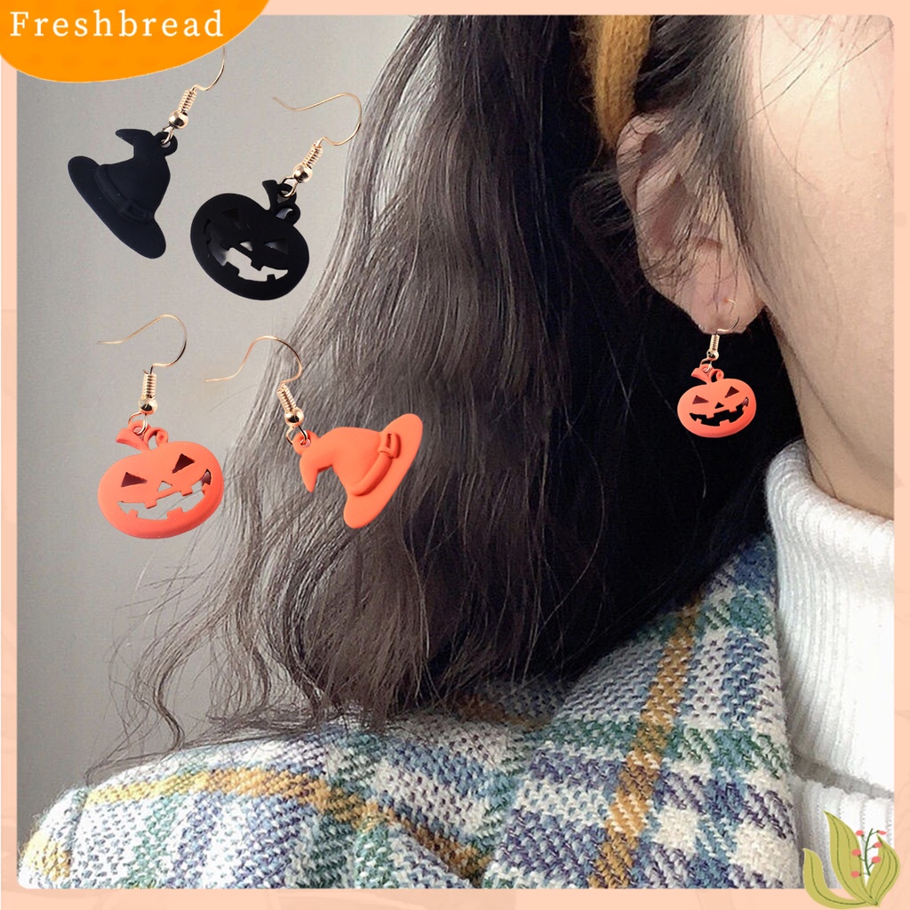 &lt; Freshbread &gt; 1pasang Anting Halloween Pengerjaan Halus Aksesoris Shiny Semua Pertandingan Indah Alloy Original Ilustrasi Gaya Aksesoris Untuk Pacaran