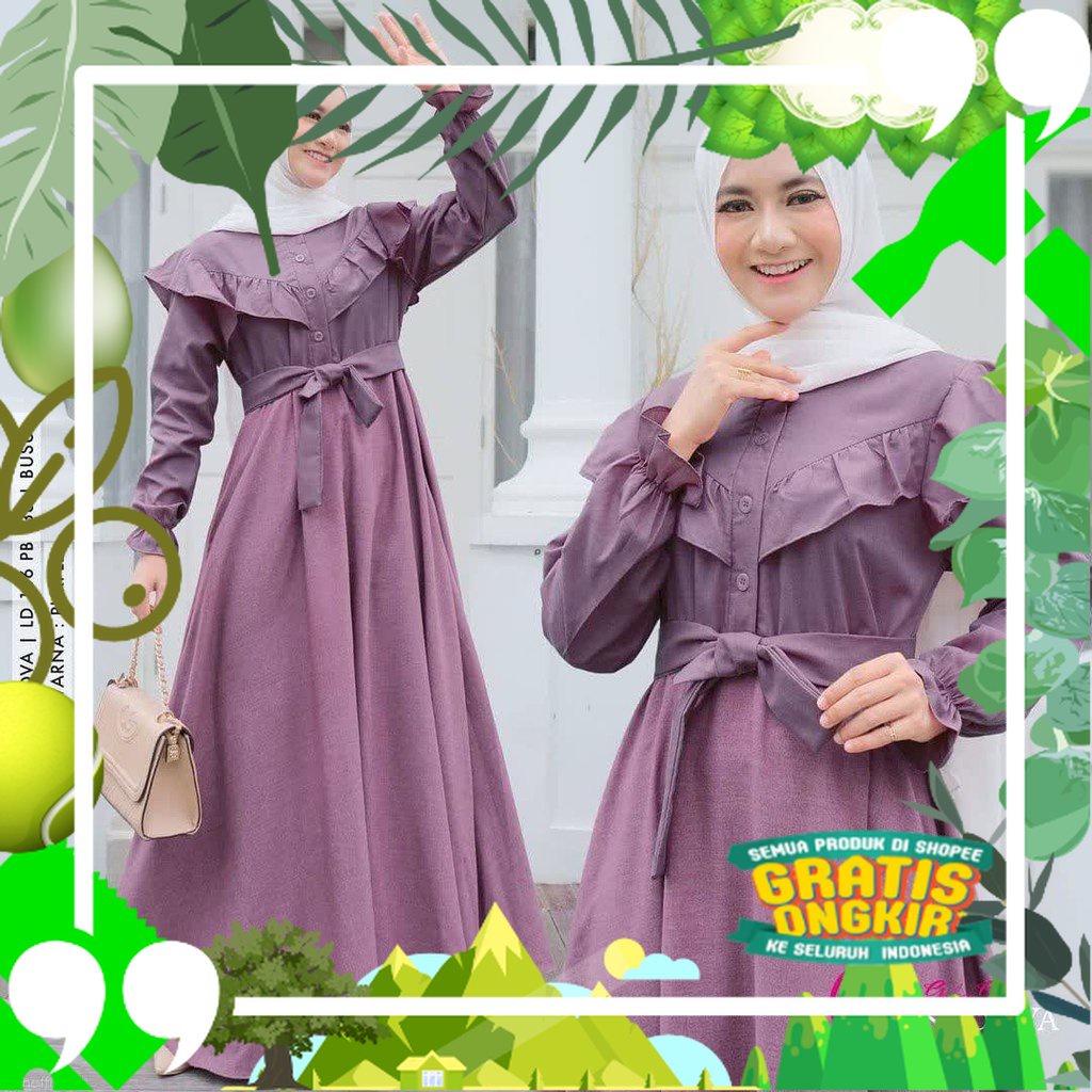 Baju Gamis Wanita Syar'i asdf Muslim Dewasa Gamis Wanita Sultan Modis Lebaran 2022 Terbaru Michelle/