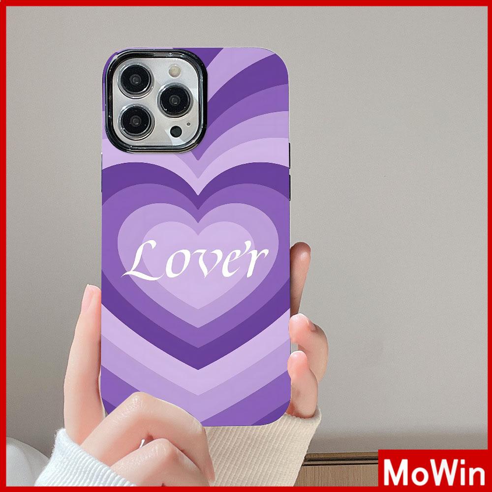 For iPhone 14 Pro Max iPhone Case Black Glossy TPU Soft Case Shockproof Protection Camera Purple Love Compatible with iPhone 13 Pro max 12 Pro Max 11 xr xs max 7Plus 8Plus