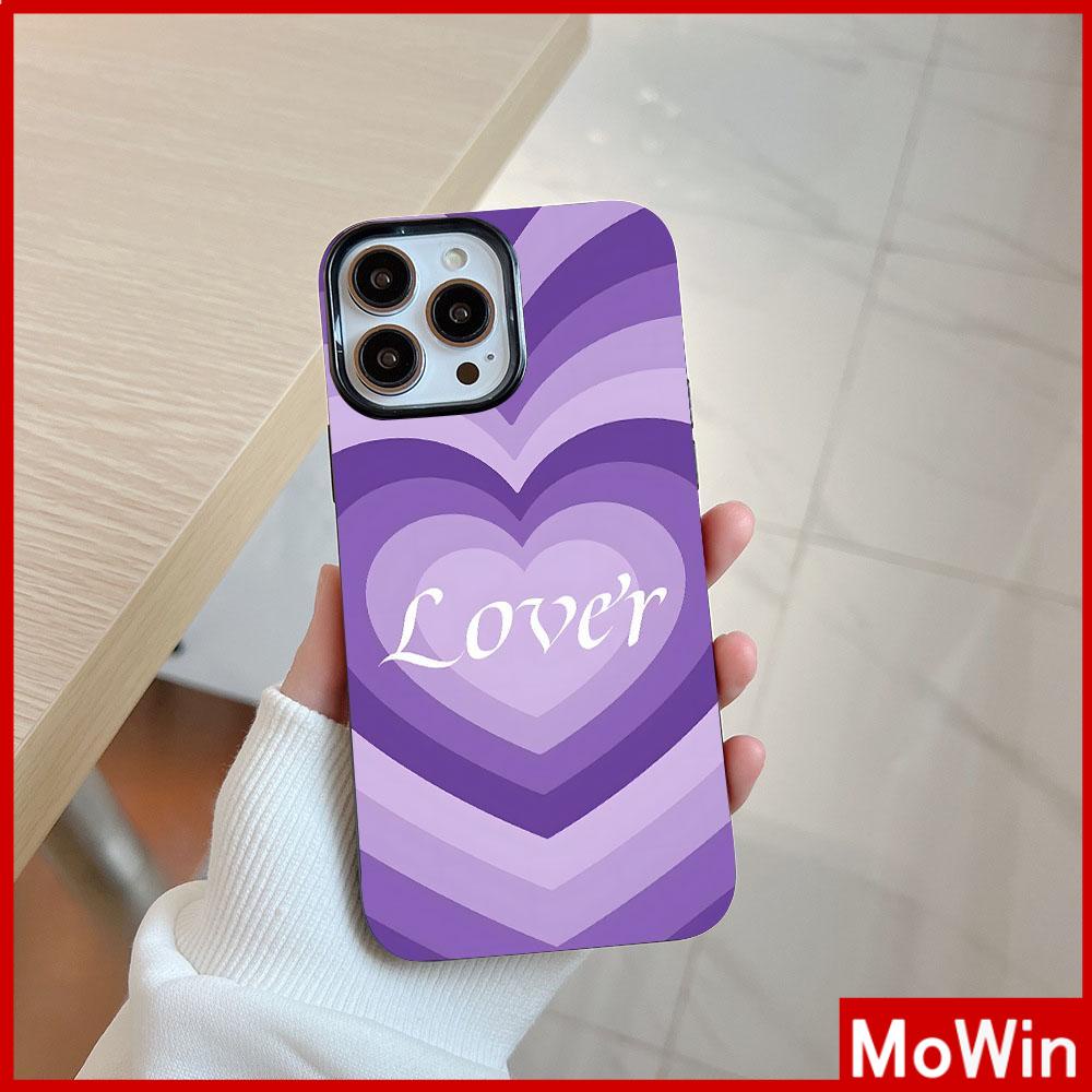 For iPhone 14 Pro Max iPhone Case Black Glossy TPU Soft Case Shockproof Protection Camera Purple Love Compatible with iPhone 13 Pro max 12 Pro Max 11 xr xs max 7Plus 8Plus