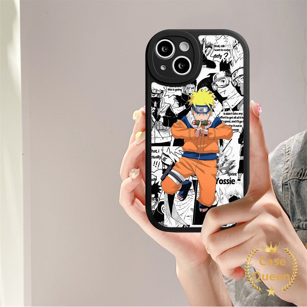 IPHONE Kartun One Piece Naruto Luffy Case Kompatibel Untuk Iphone7Plus11 12 13 14 Pro MAX XR 7x6 8 6s 14 Plus XS MAX SE 2020 7 Plus Anime Trendi Lembut TPU Penutup Belakang