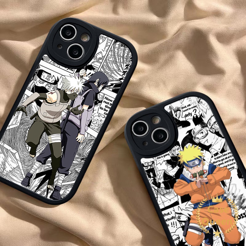 IPHONE Kartun One Piece Naruto Luffy Case Kompatibel Untuk Iphone7Plus11 12 13 14 Pro MAX XR 7x6 8 6s 14 Plus XS MAX SE 2020 7 Plus Anime Trendi Lembut TPU Penutup Belakang