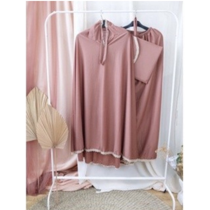 Mukena Amplop Dewasa Renda Mukenah Traveling Hyget Polos Amplop