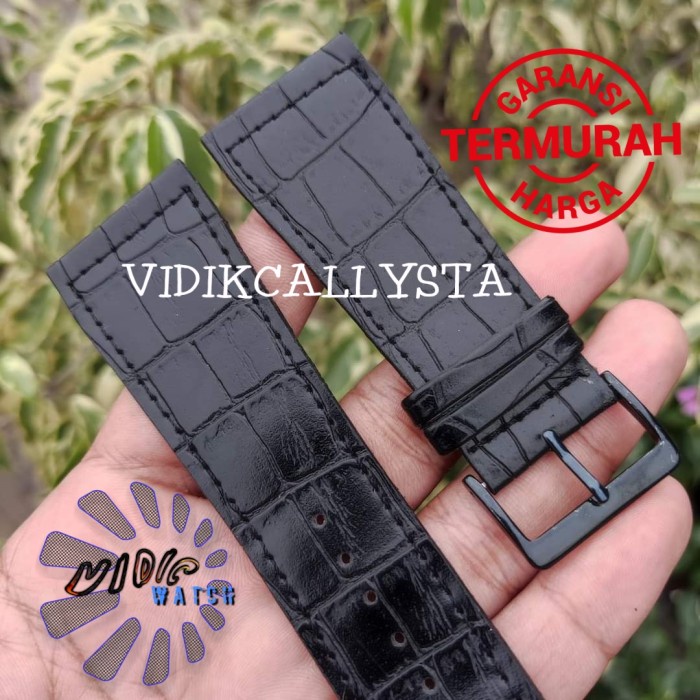 Strap Tali Jam Tangan Kulit 30mm 30 MM Hitam 30