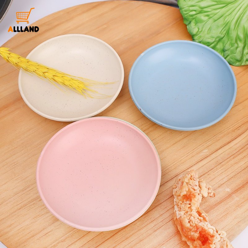 Piring Makan Wheat Straw 10cm Food Grade/Reusable Unbreakable Salad Plate Fruit Dish/Aksesoris Peralatan Makan Dapur