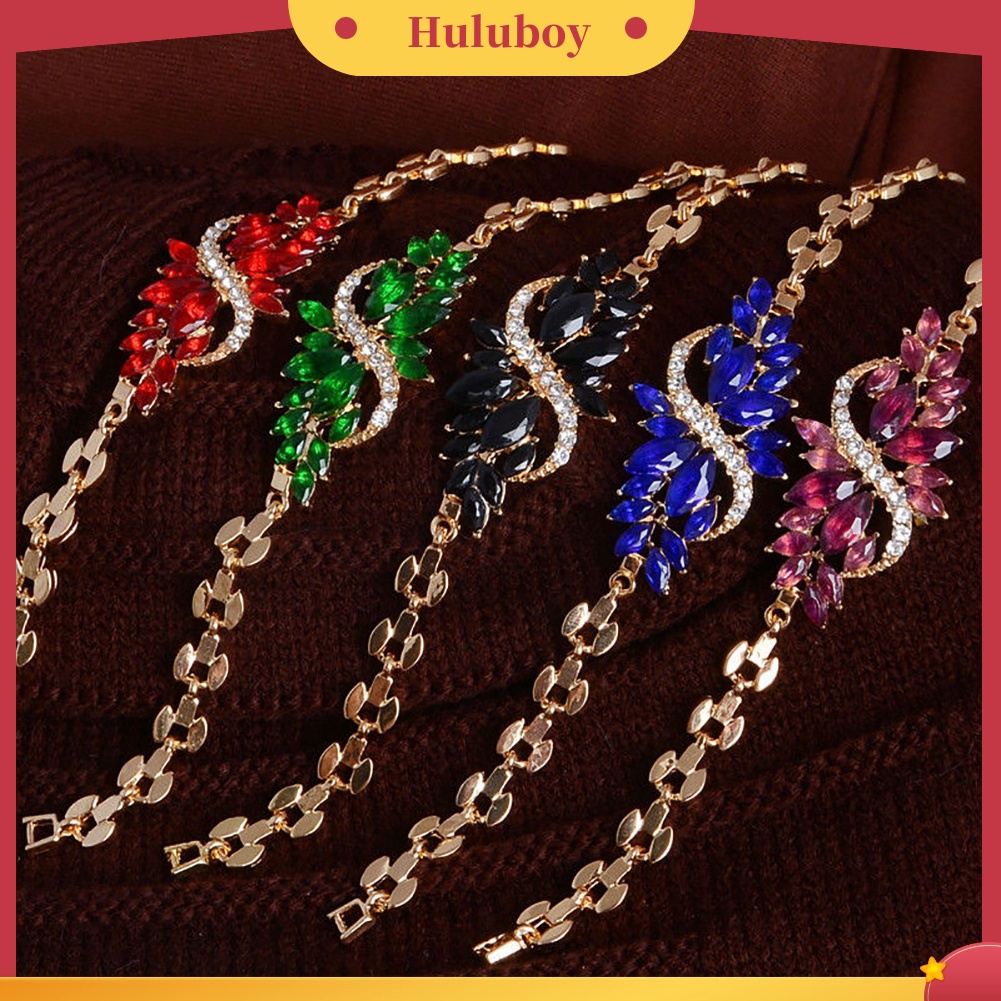 {Ready Stock} Fashion Wanita Hias Berlian Imitasi Merak Halus Gelang Bangle Perhiasan