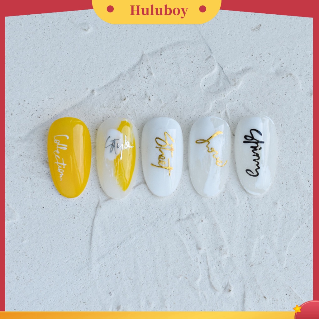 {In Stock} Stiker Kuku Glitter DIY Aneka Gaya Huruf Hologram Perekat Slider Hiasan Bungkus Warna-Warni Untuk Manicure