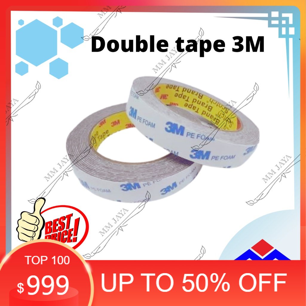 

Double Tape 3m PE Foam 1600 T 20mm X 4M Double Tape Lem Bolak balik