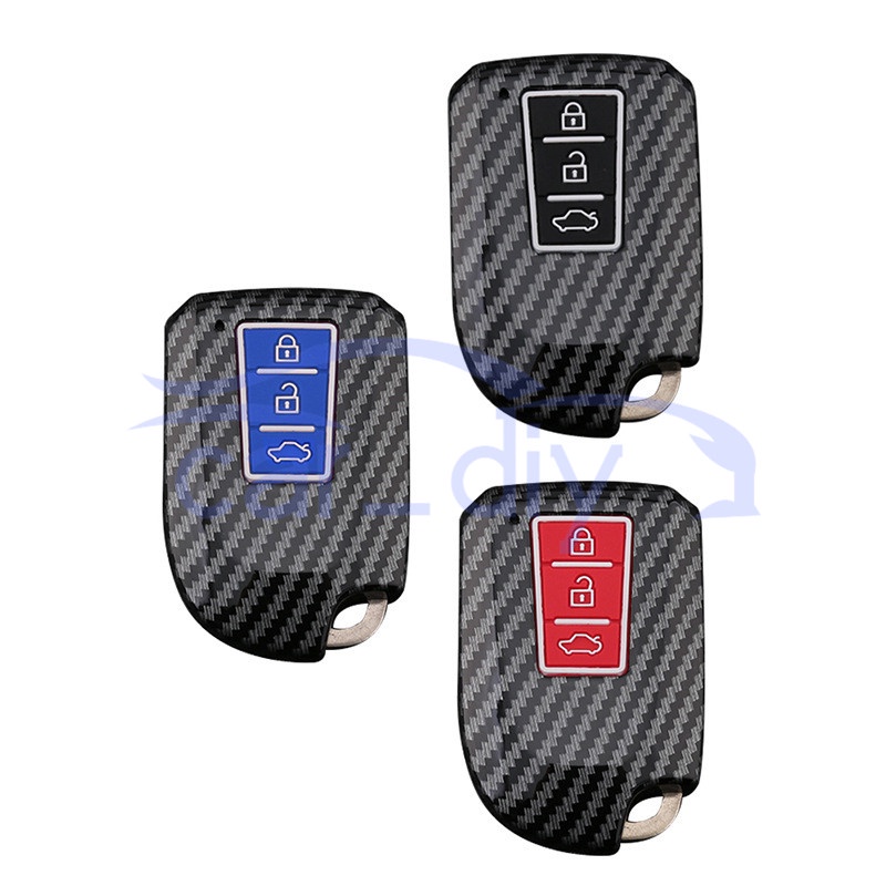 Kasus Kunci ABS Penutup Jarak Jauh Gantungan Untuk Toyota Vios Prado Yaris Previa 2018-2020 Cangkang Pelindung Car Remote Key Case