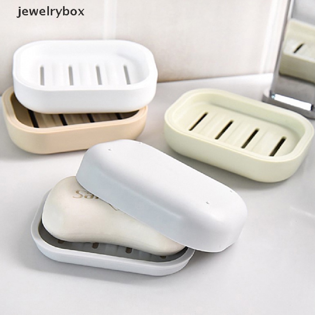 [jewelrybox] Double Layer Bathroom Dish Plate Case Rumah Shower Travel Hiking Holder Rak Sabun Butik