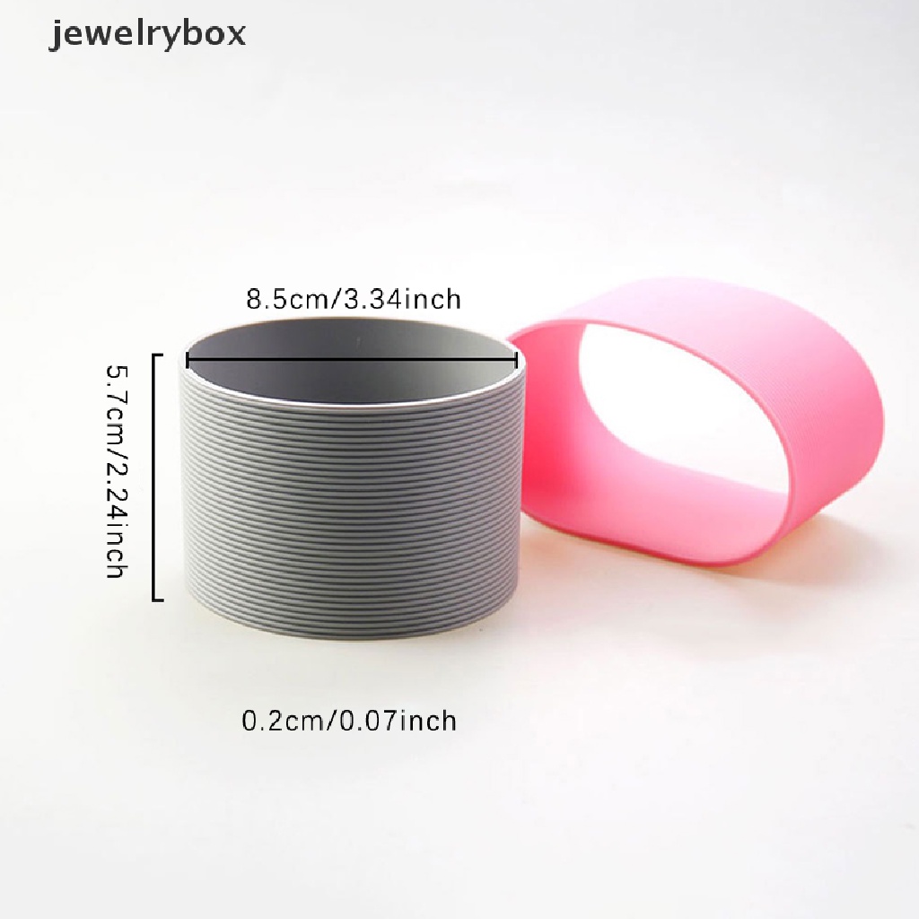 [jewelrybox] Silicone Cup Sleeve Bottle Non-slip Gelas Botol Penutup Mug Keramik Bungkus Kopi Butik