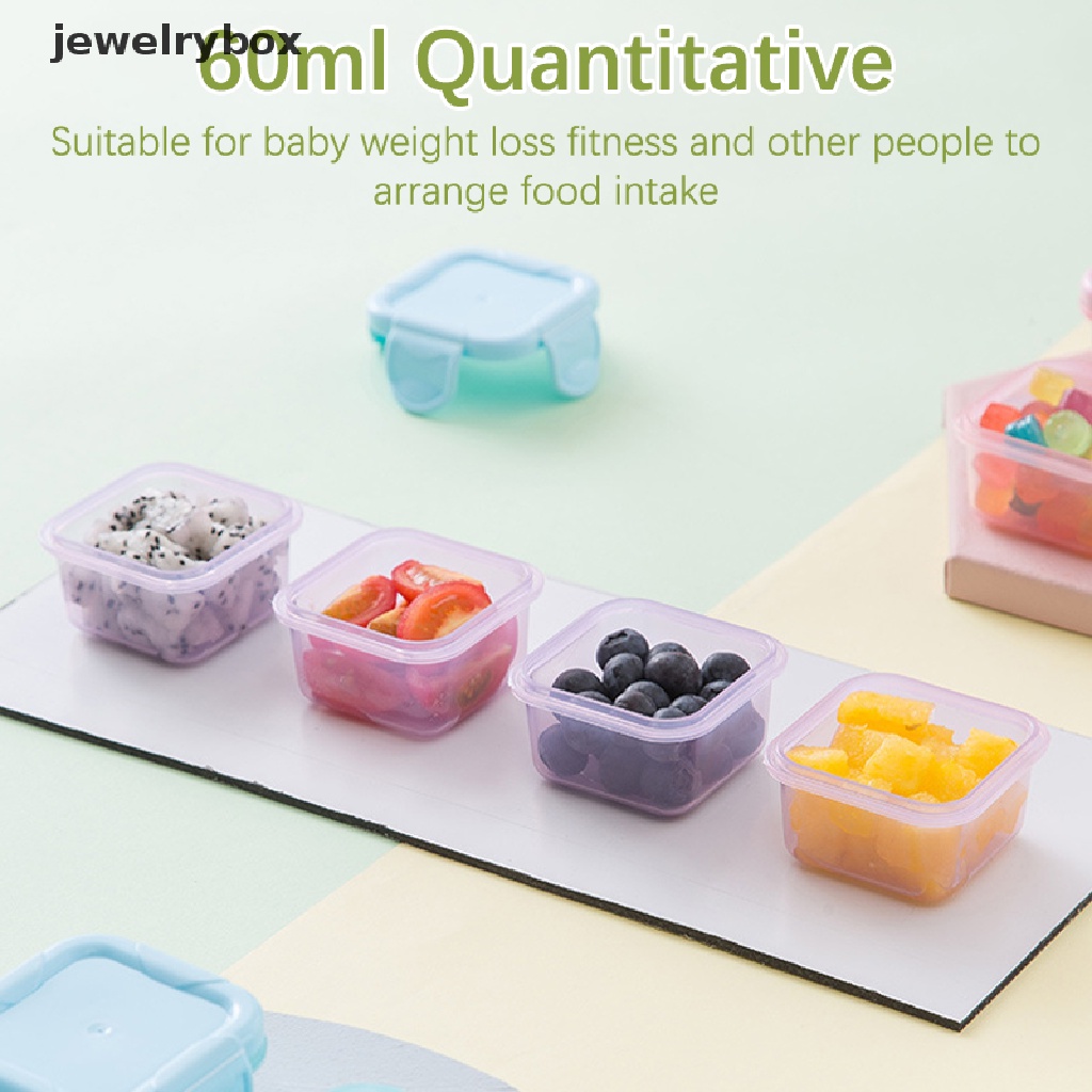 [jewelrybox] 60ml Leak Proof Reusable Food Storage Wadah Plastik Aksesoris Dapur Butik