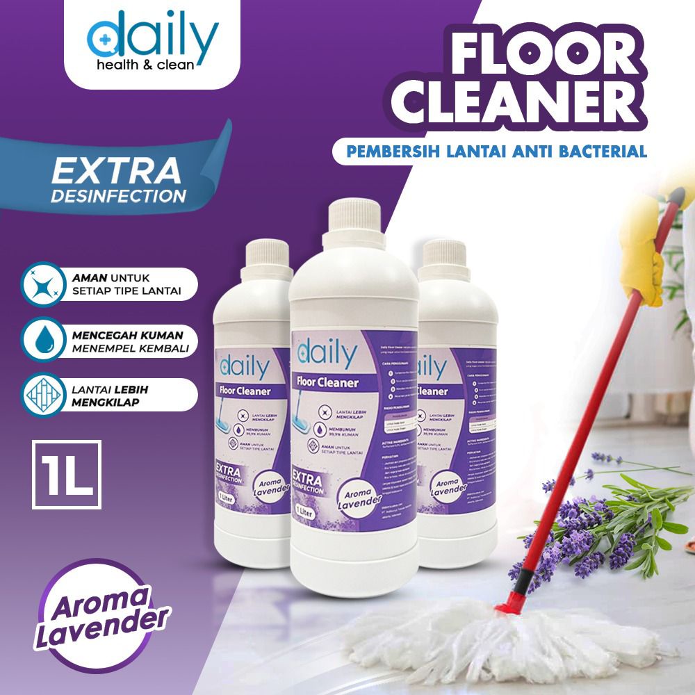 DAILY FLOOR CLEANER ANTIBACTERIAL 1 LITER / SABUN PEMBERSIH LANTAI WANGI