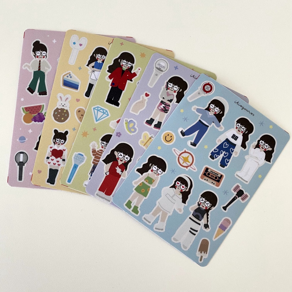 Sticker K-pop Set Gliters