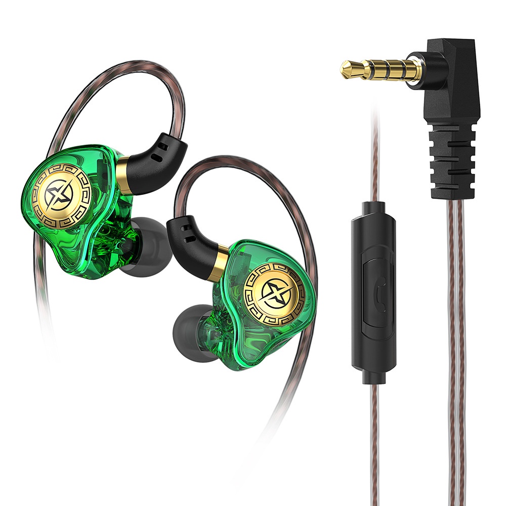 X7 Sports HIFI Dynamic Earphone In-Ear Wired DJ Music Headset Subwoofer Headphone Earbud Isolasi Kebisingan Dengan Mikrofon