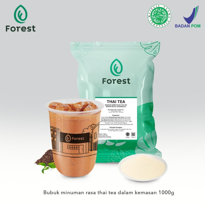 

[Minuman Bubuk Aneka Rasa] Bubuk Minuman THAI TEA Powder - Forest Bubble Drink - PLUSWRAPING