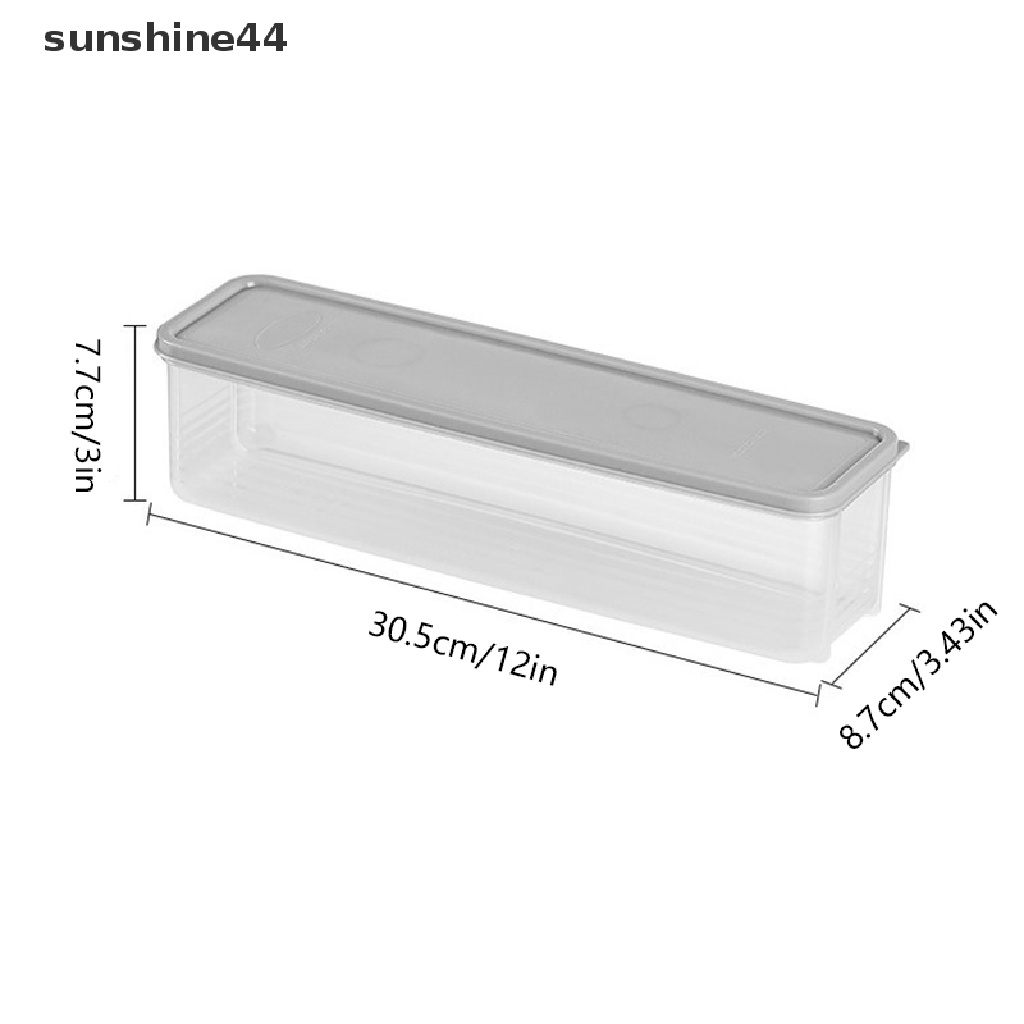 Sunshine 1Pc Rectangular Sealed Food Pasta Spaghetti Box Kotak Penyimpanan Kulkas ID